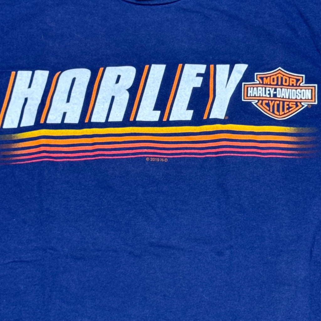 Harley-Davidson Blue Crab Graphic T-Shirt Baltimore Maryland Design Size XL