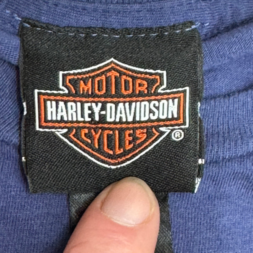 Harley-Davidson Blue Crab Graphic T-Shirt Baltimore Maryland Design Size XL