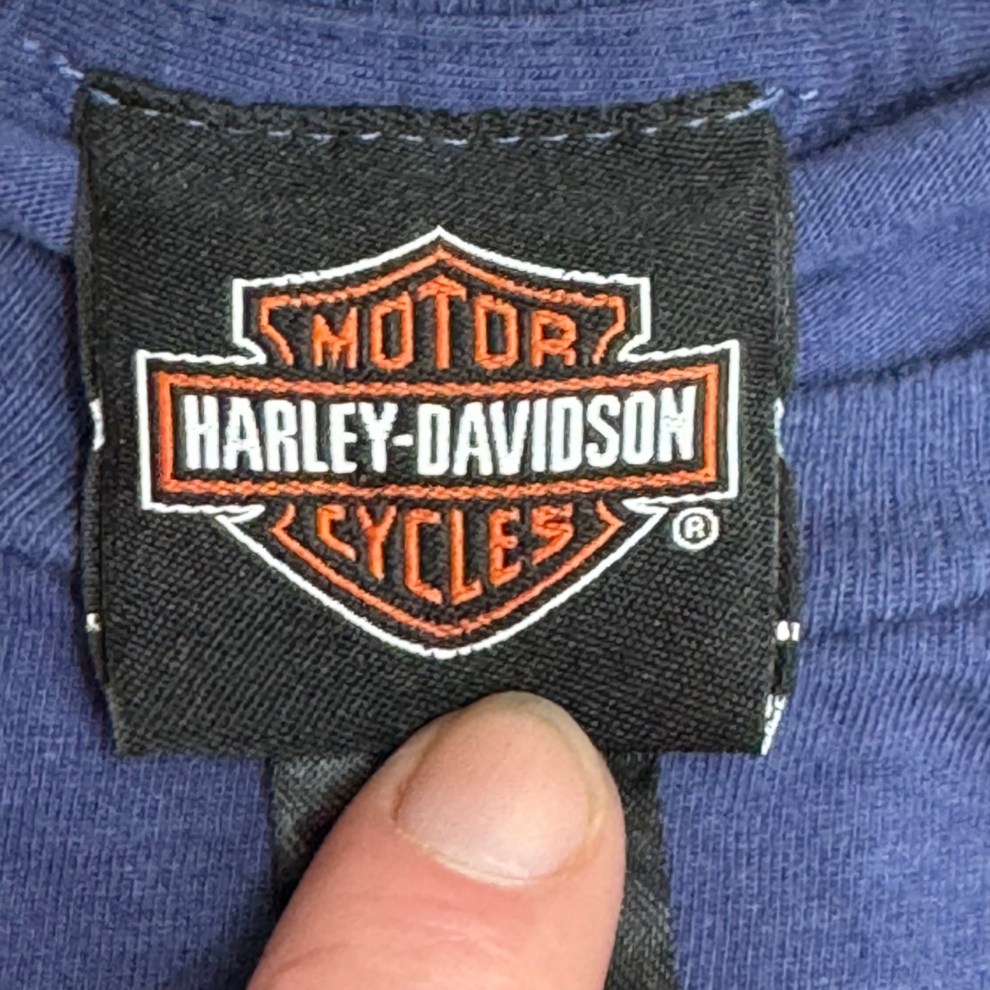 Harley-Davidson Blue Crab Graphic T-Shirt Baltimore Maryland Design Size XL