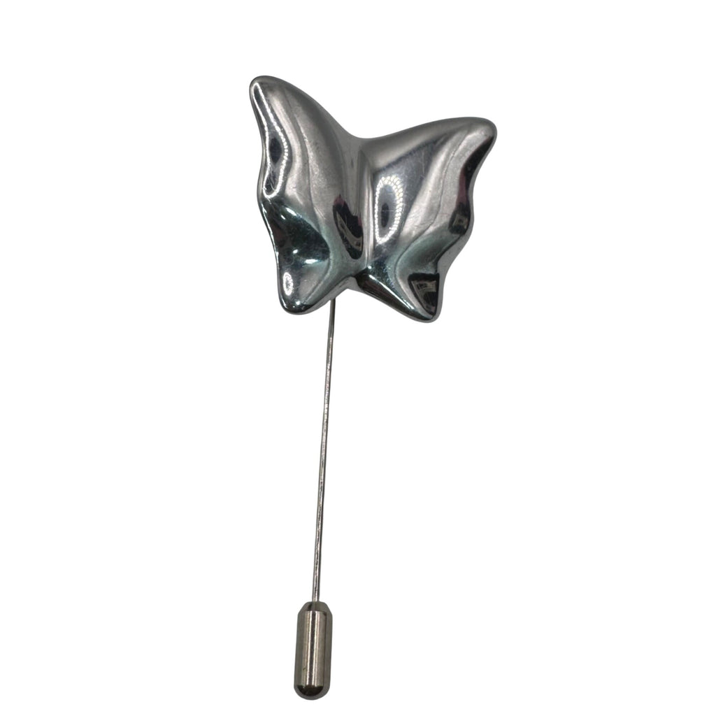 Hoselton Canada 181 Butterfly Aluminum art Sculpture stick Pin Signed Brooch 3"