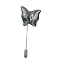 Hoselton Canada 181 Butterfly Aluminum art Sculpture stick Pin Signed Brooch 3"