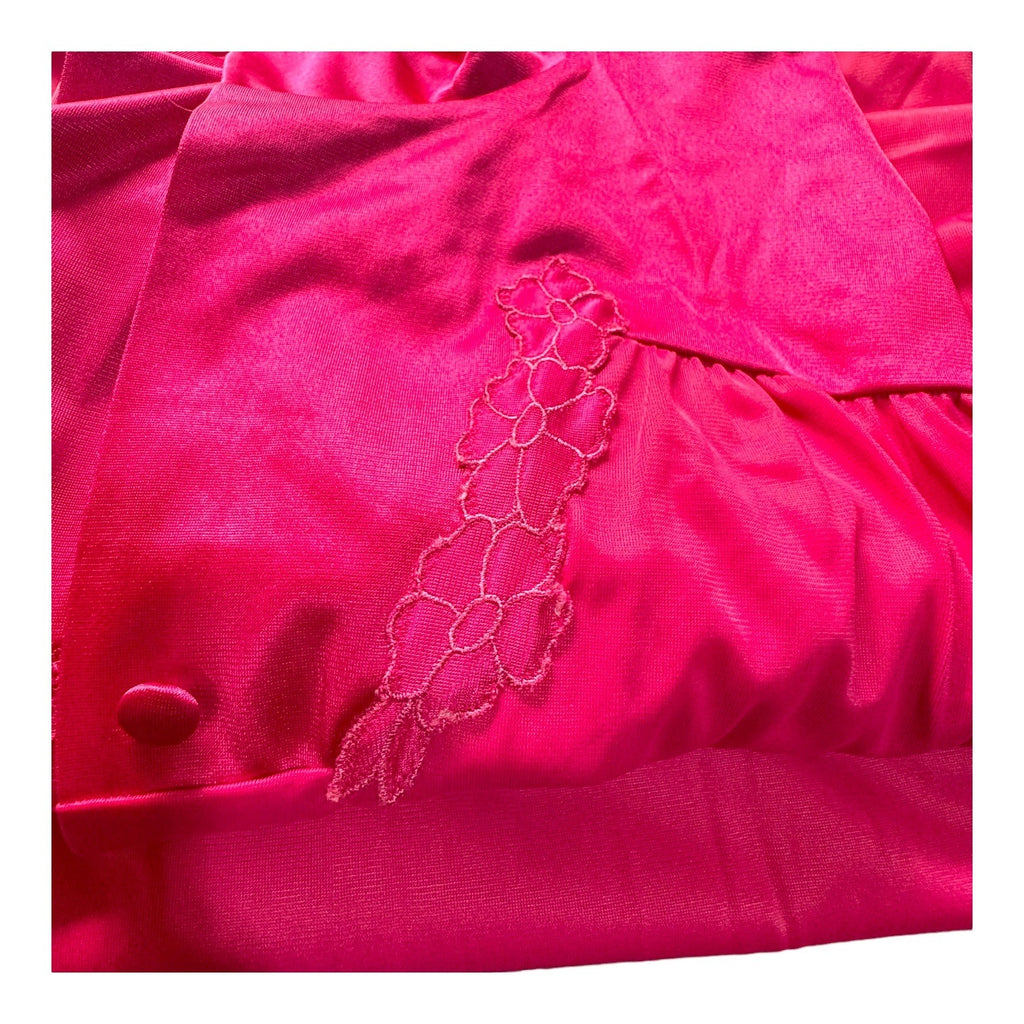 Vanity Fair Womens Vintage Pink Nightgown Robe Set Size Large Housecoat Pajamas