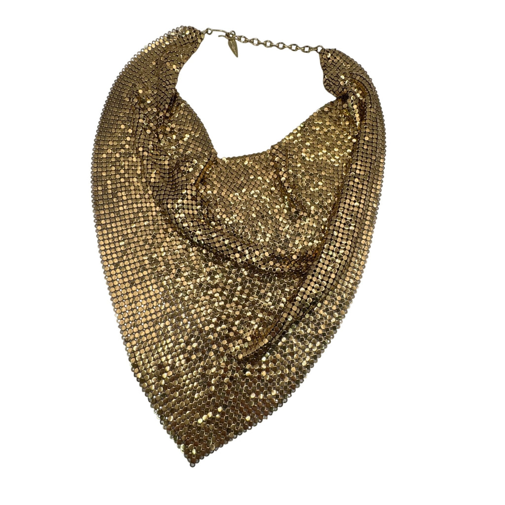 VTG Whiting and Davis Disco Diva CHAINMAIL Scarf Necklace Mesh Flapper Art Deco