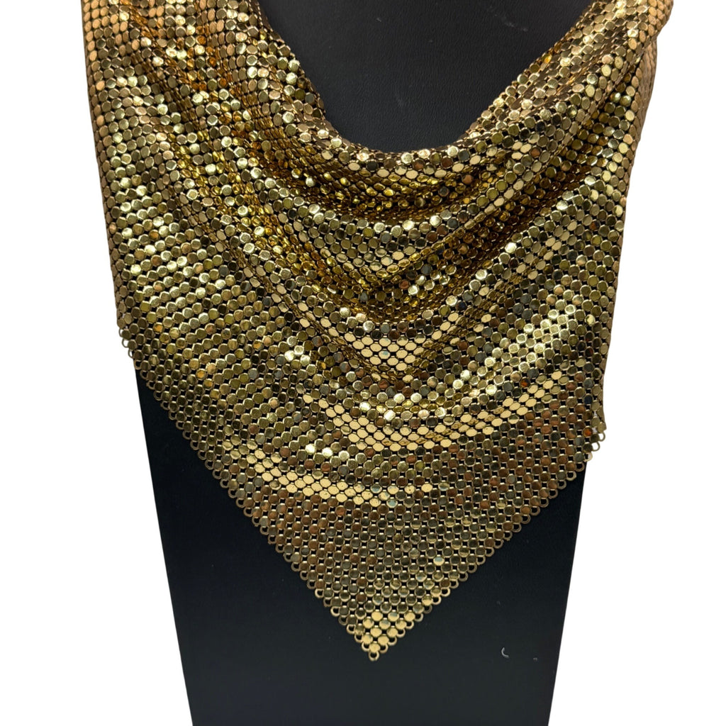 VTG Whiting and Davis Disco Diva CHAINMAIL Scarf Necklace Mesh Flapper Art Deco