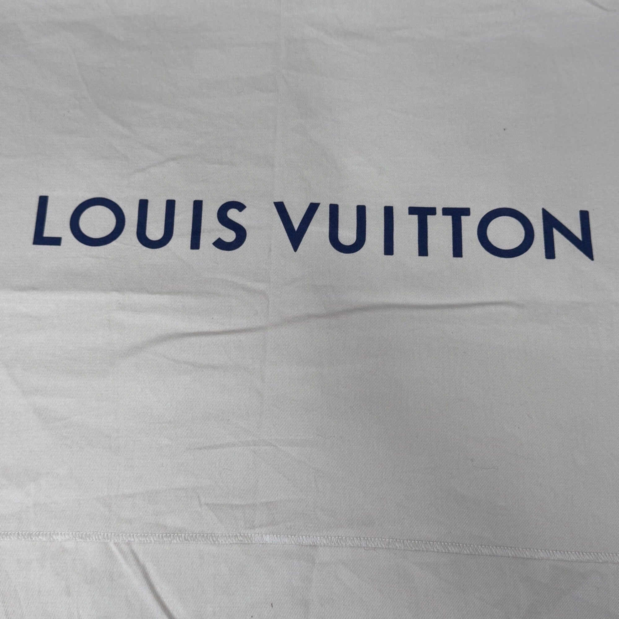 Louis Vuitton Beige Cotton Dust Bag For Storage Purse Handbag Protection 24"x21"
