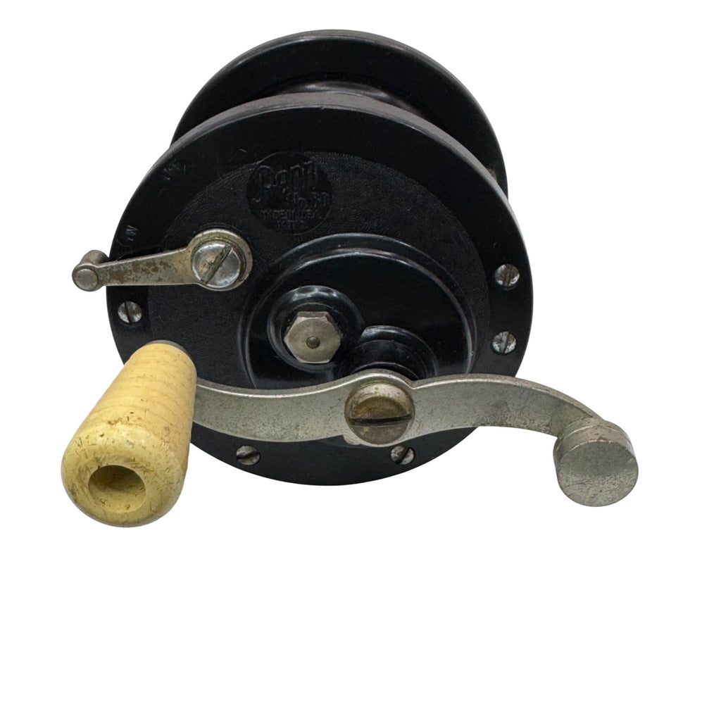 Vintage Penn No. 80 30-60 Fishing Reel Black & Silver 3" Spool Classic Durable