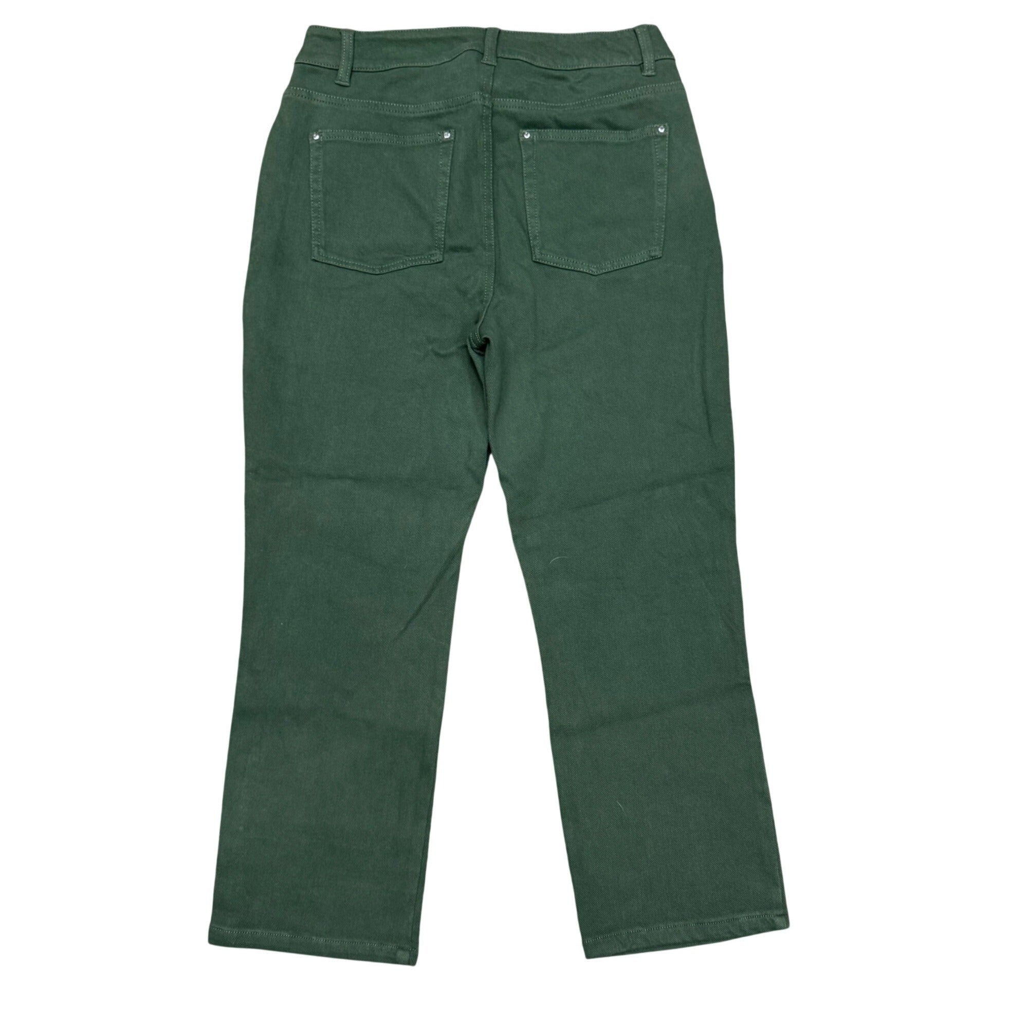 Belle By Kim Gravel Womens Green Straight Leg Pants Sz 6 Jeans Olive New w/o Tag