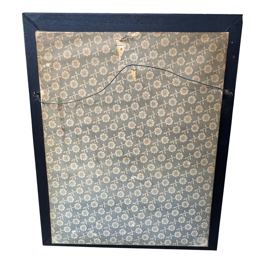 Antique La Mode Illustree Print 3D Shadow Box Gold Frame Fabric 12x15 Fashion