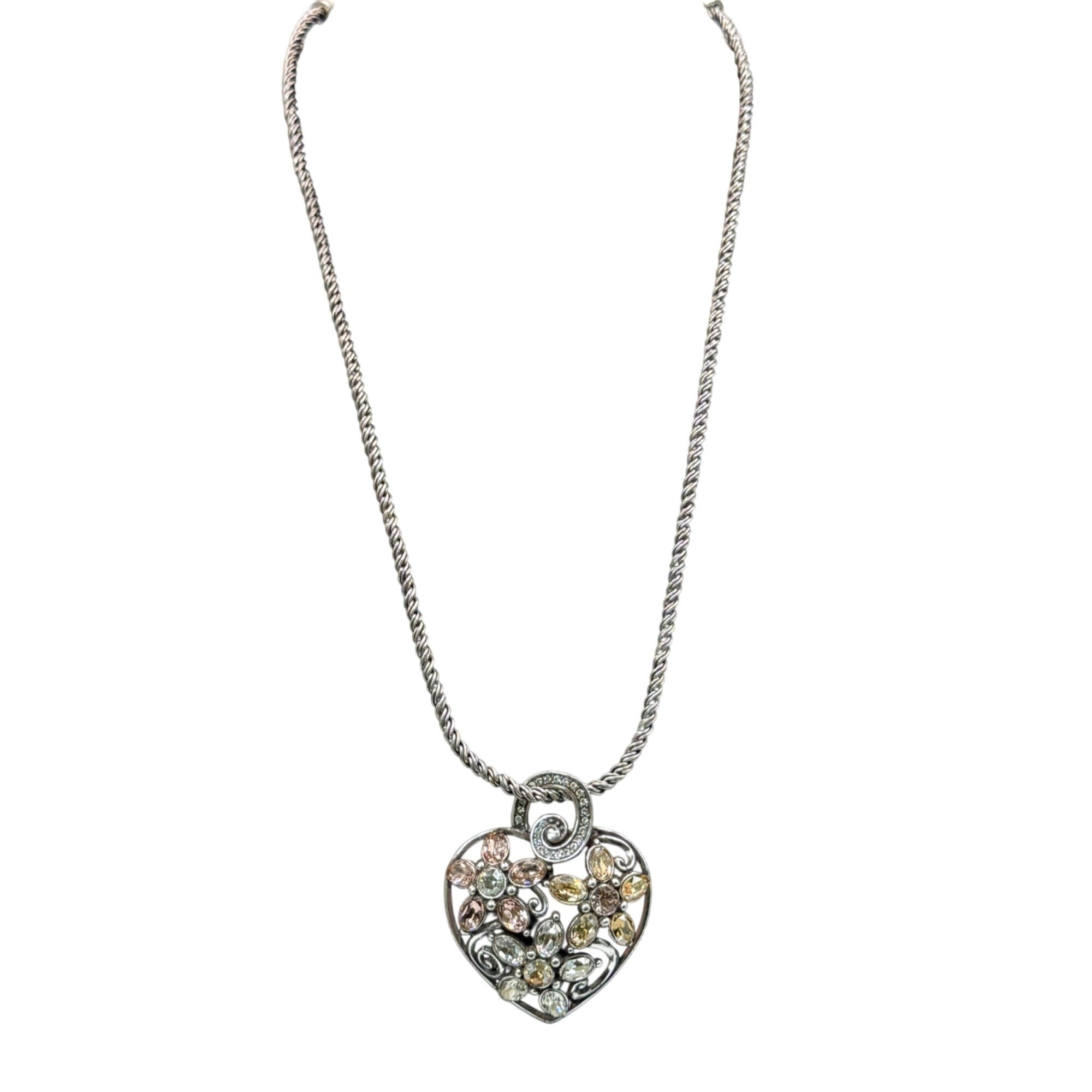 Garden of Dreams Necklace Swarovski Pink Purple Crystal Brighton Your Heart 18"
