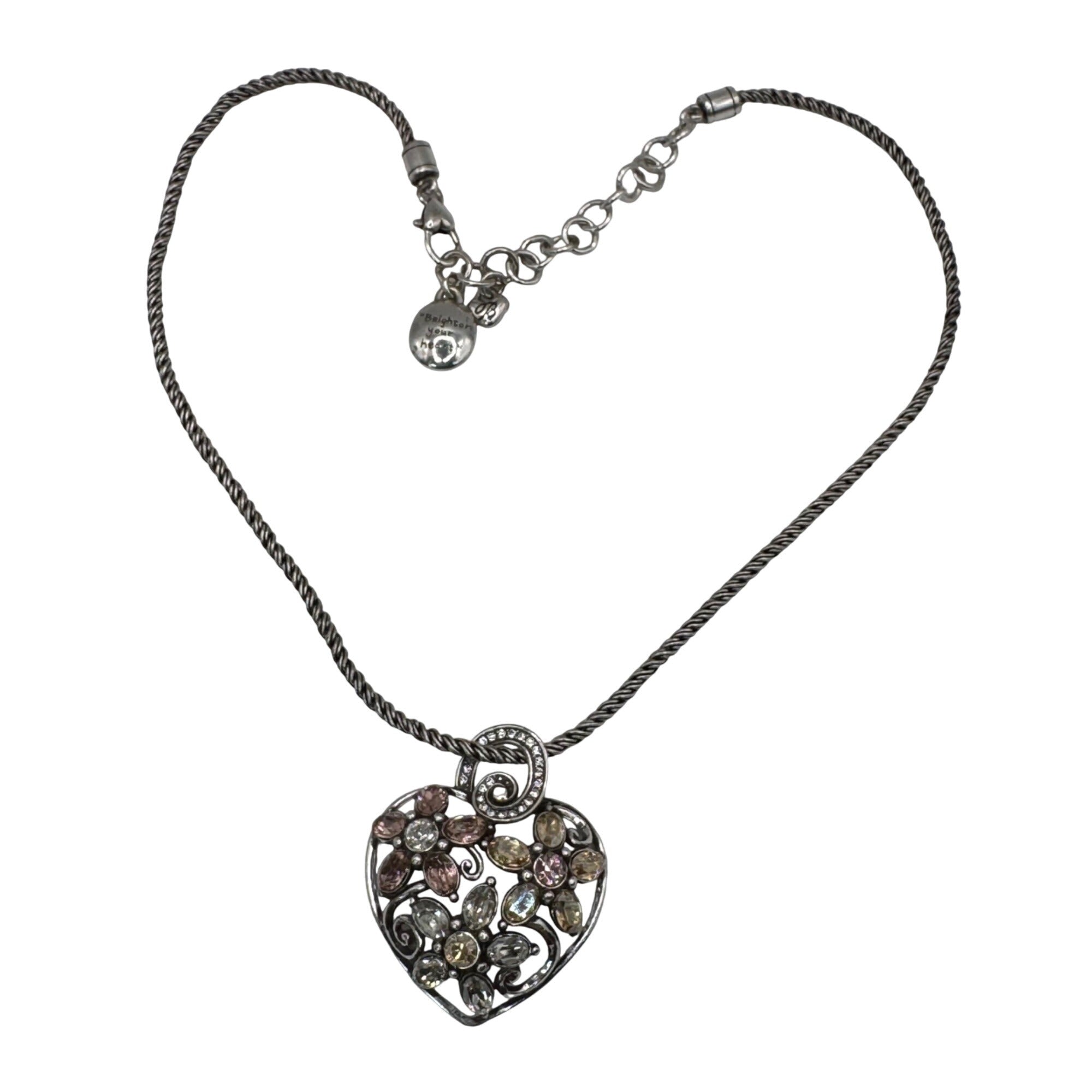Garden of Dreams Necklace Swarovski Pink Purple Crystal Brighton Your Heart 18"