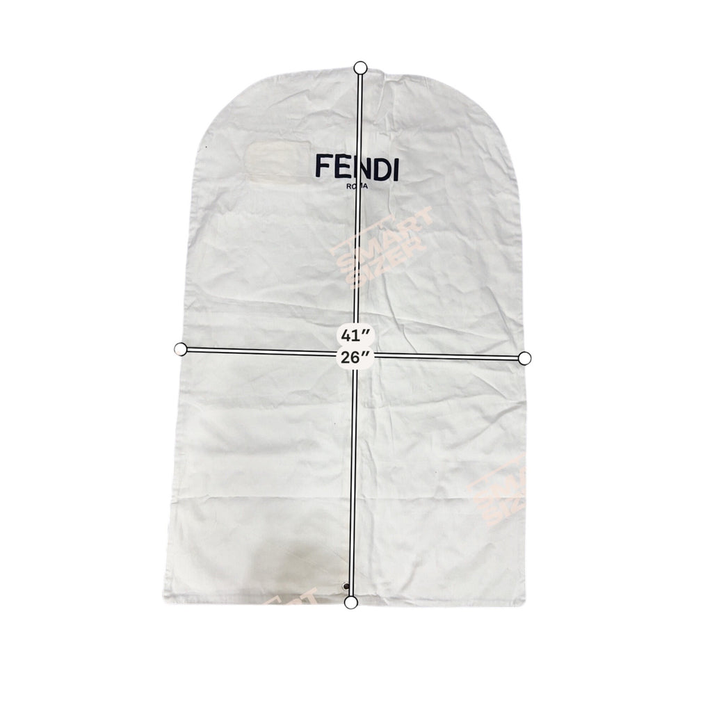 Fendi Roma Cream Garment Bag Travel Storage Suit Dress Authentic Zipper 41"x26"