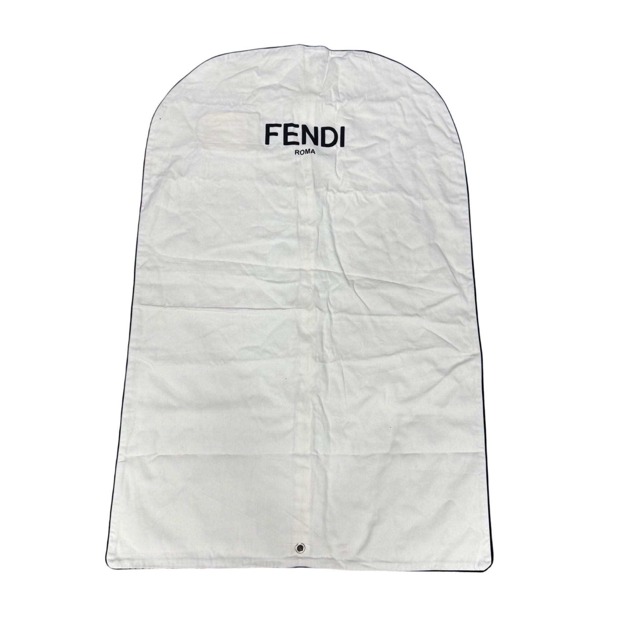 Fendi Roma Cream Garment Bag Travel Storage Suit Dress Authentic Zipper 41"x26"