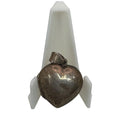 Vintage Sterling Silver 925 Puffy Heart Photo Locket Pendant .75" Miniature