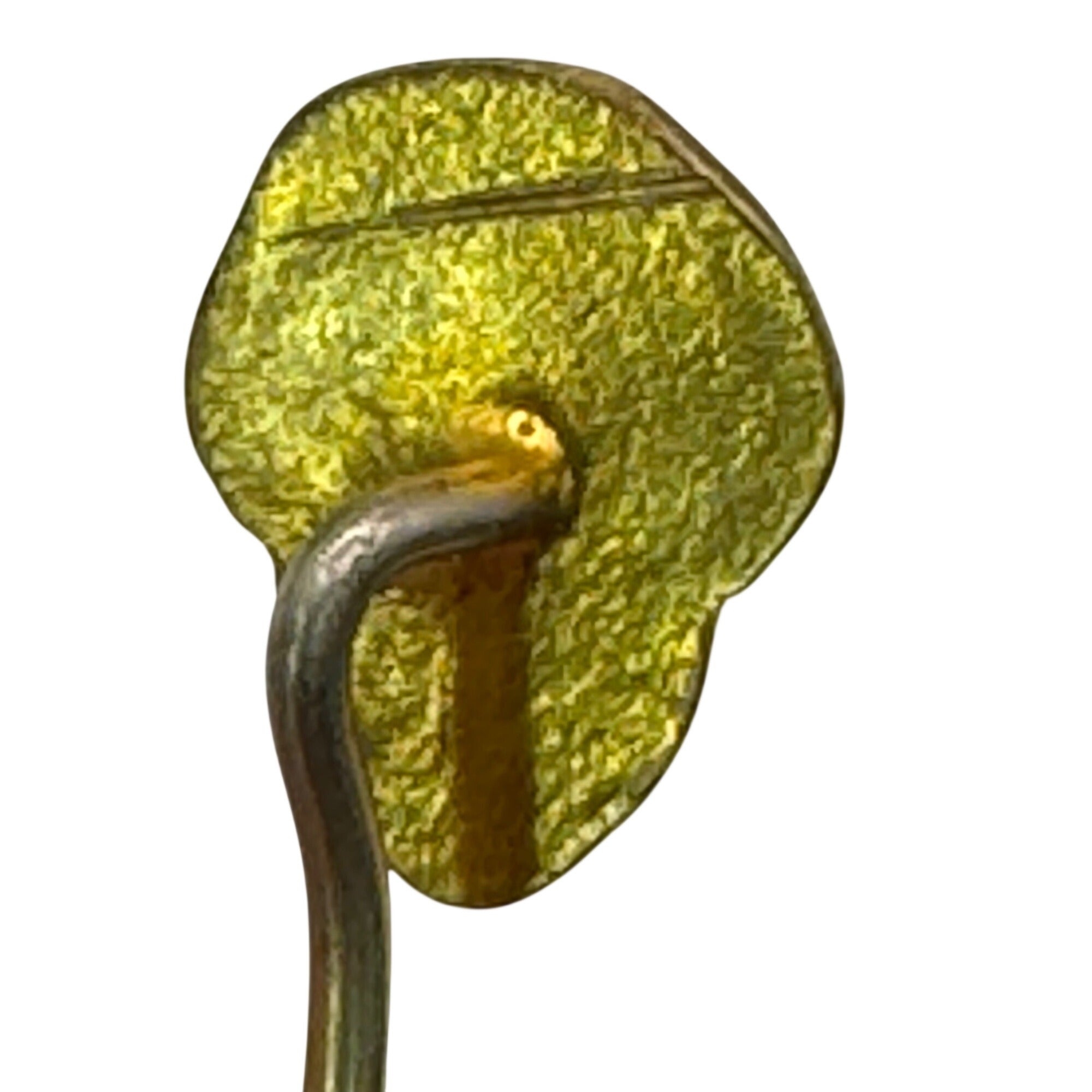ANTIQUE 10K Gold Diamond Bearded Man Stick Pin Tie Handcrafted Stickpin Vintage