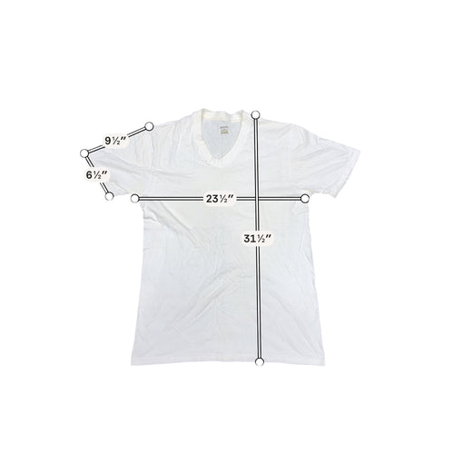 Alfani White V-Neck T-Shirt L 100% Combed Cotton Made In Canada Undershirt Pima
