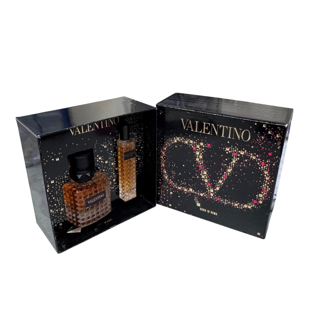 Valentino Born In Roma 2 Pc Gift Set Eau De Toilette 1.7 oz + 0.5 oz Uomo New