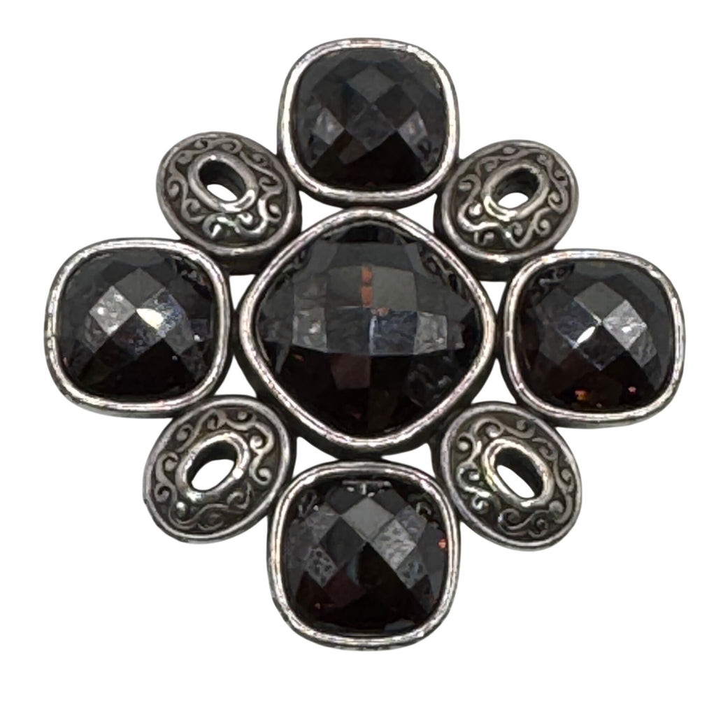 Brighton Venus Rising Vintage Silver-Tone Brooch Swarovski Crystals Faceted Vtg