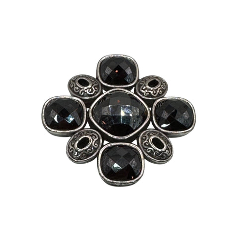 Brighton Venus Rising Vintage Silver-Tone Brooch Swarovski Crystals Faceted Vtg