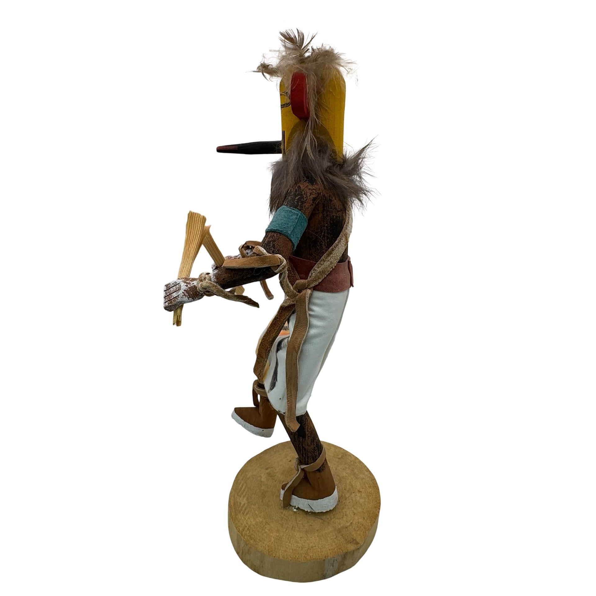 Vintage Native American Kachina Doll Hummingbird Signed Painted Details 10" READ