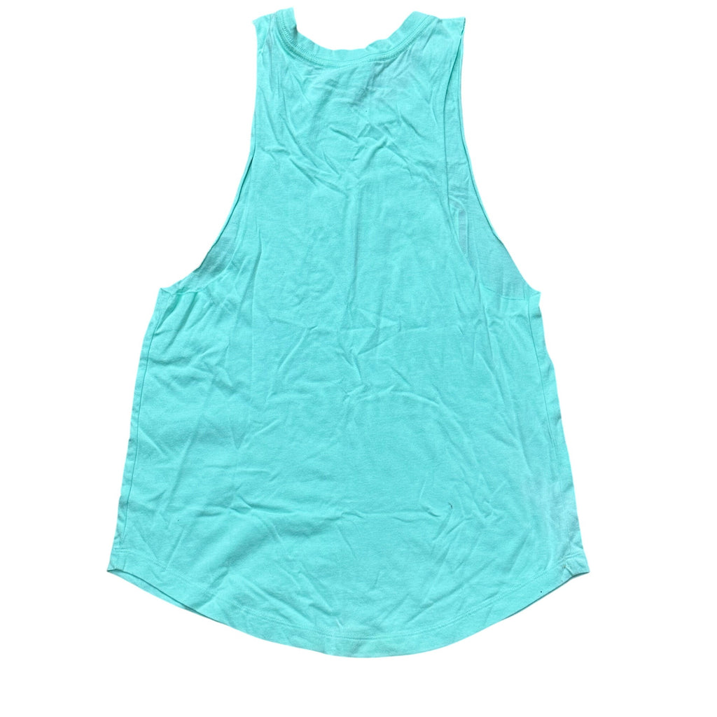 Victoria Secret Pink Chicago Muscle Tank Top XS Mint Green Racerback 100% Cotton