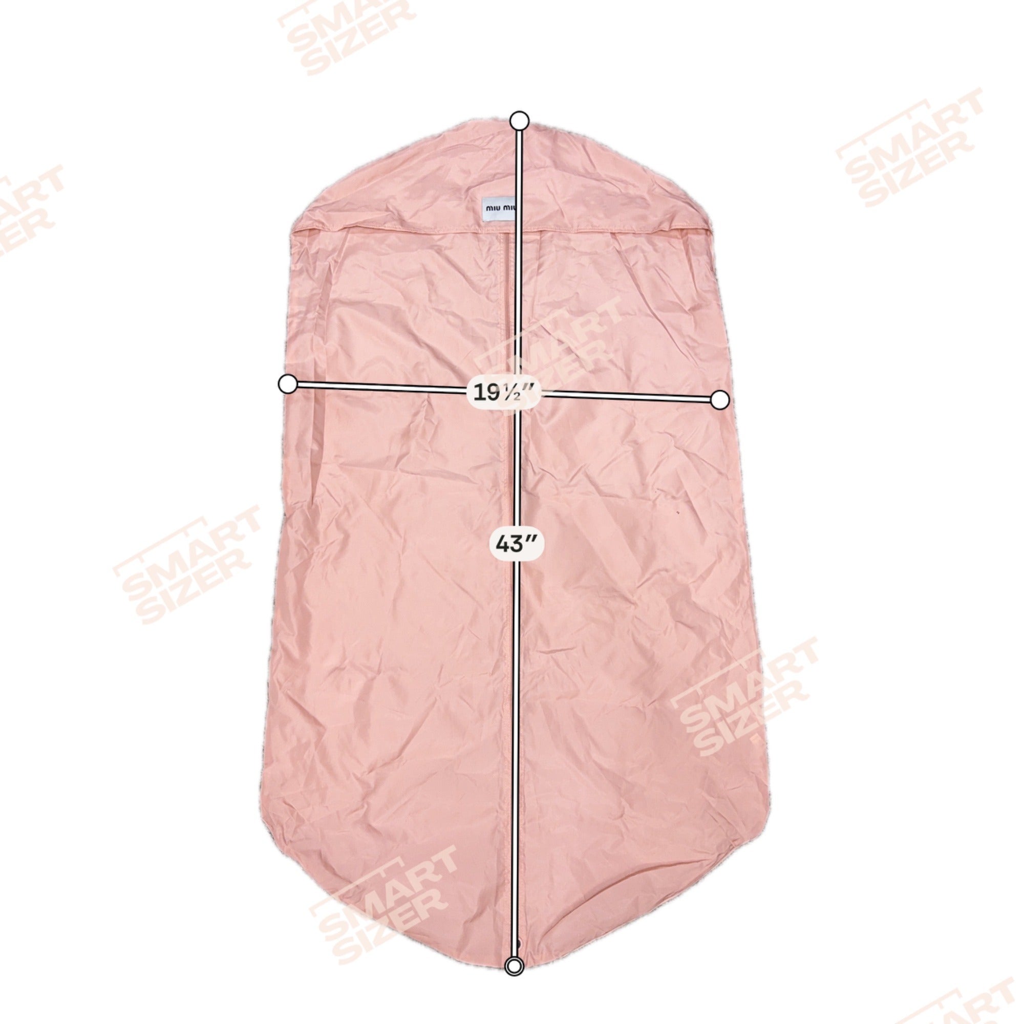 Miu Miu Pink Garment Bag Dress Suit Storage Authentic Zippered Closure 43"x19.5"