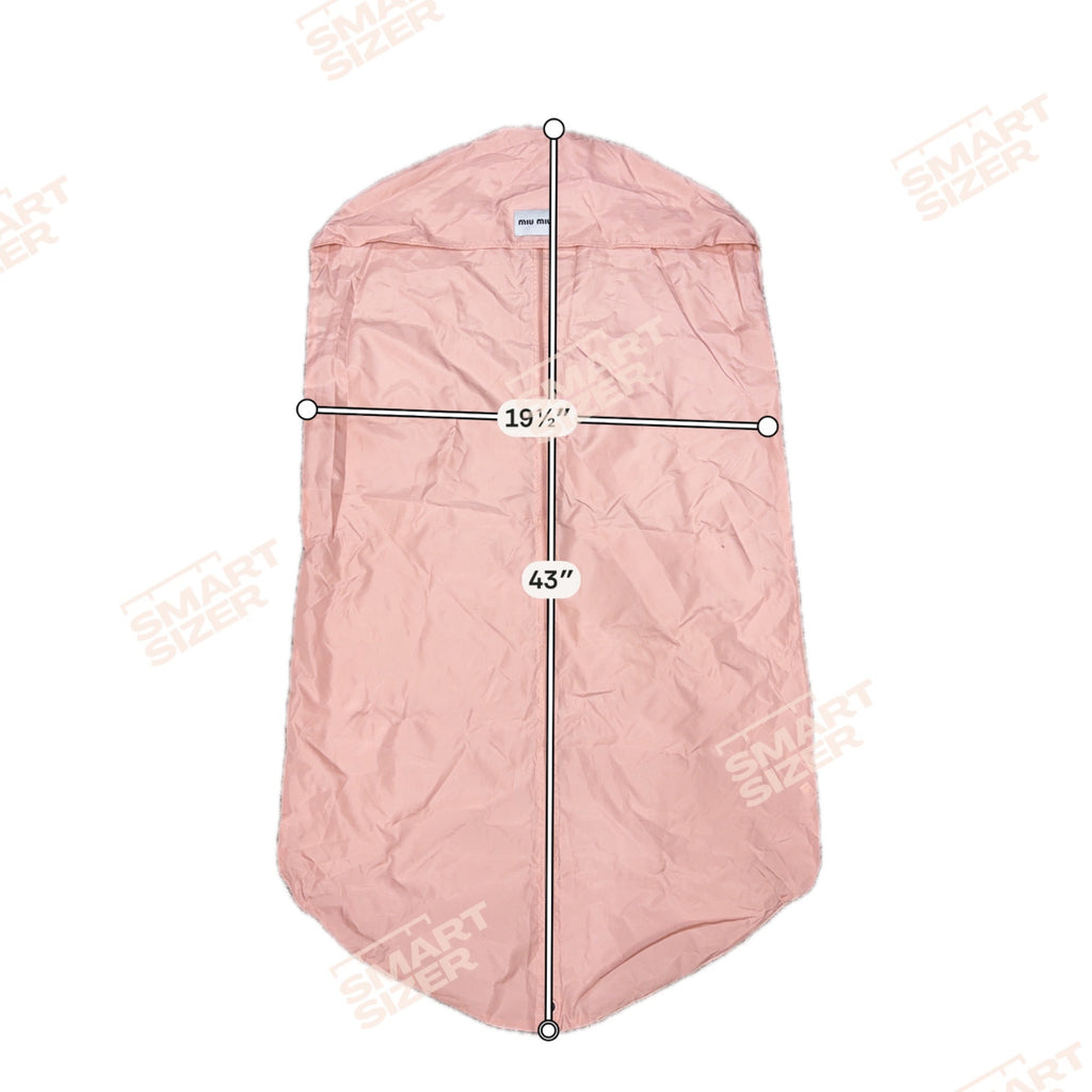 Miu Miu Pink Garment Bag Dress Suit Storage Authentic Zippered Closure 43"x19.5"
