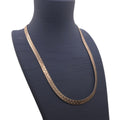 Diamond Cut Italian Chain Hammered Finish Sterling Silver Necklace 15.63g Italy