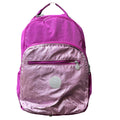 Kipling Seoul Large Backpack Lightweight Purple Pink Laptop 15" Pocket Metallic