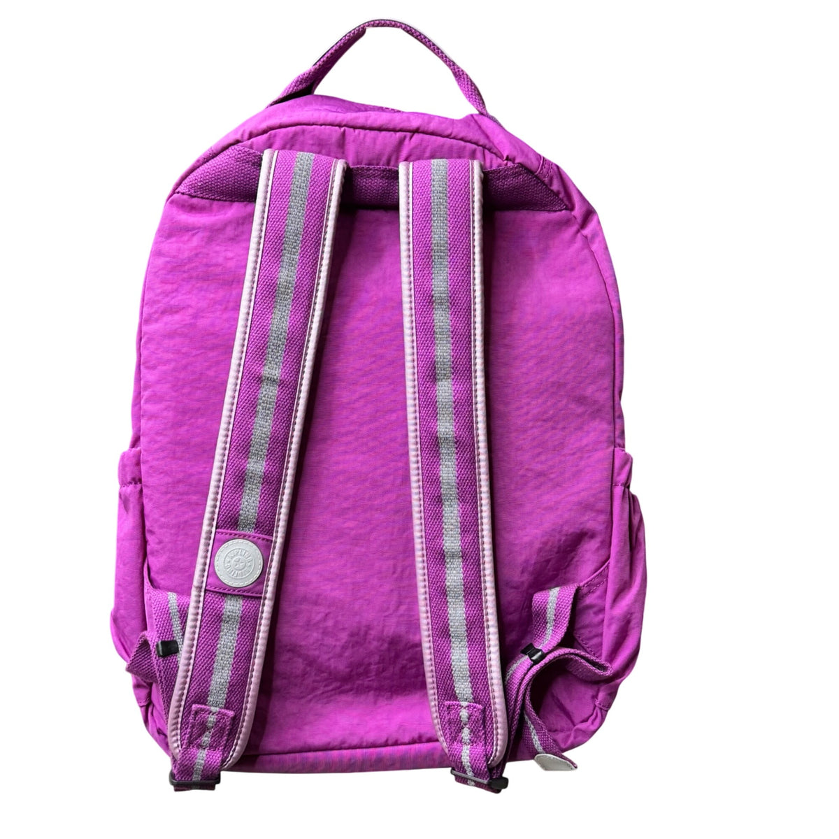 Kipling Seoul Large Backpack Lightweight Purple Pink Laptop 15" Pocket Metallic