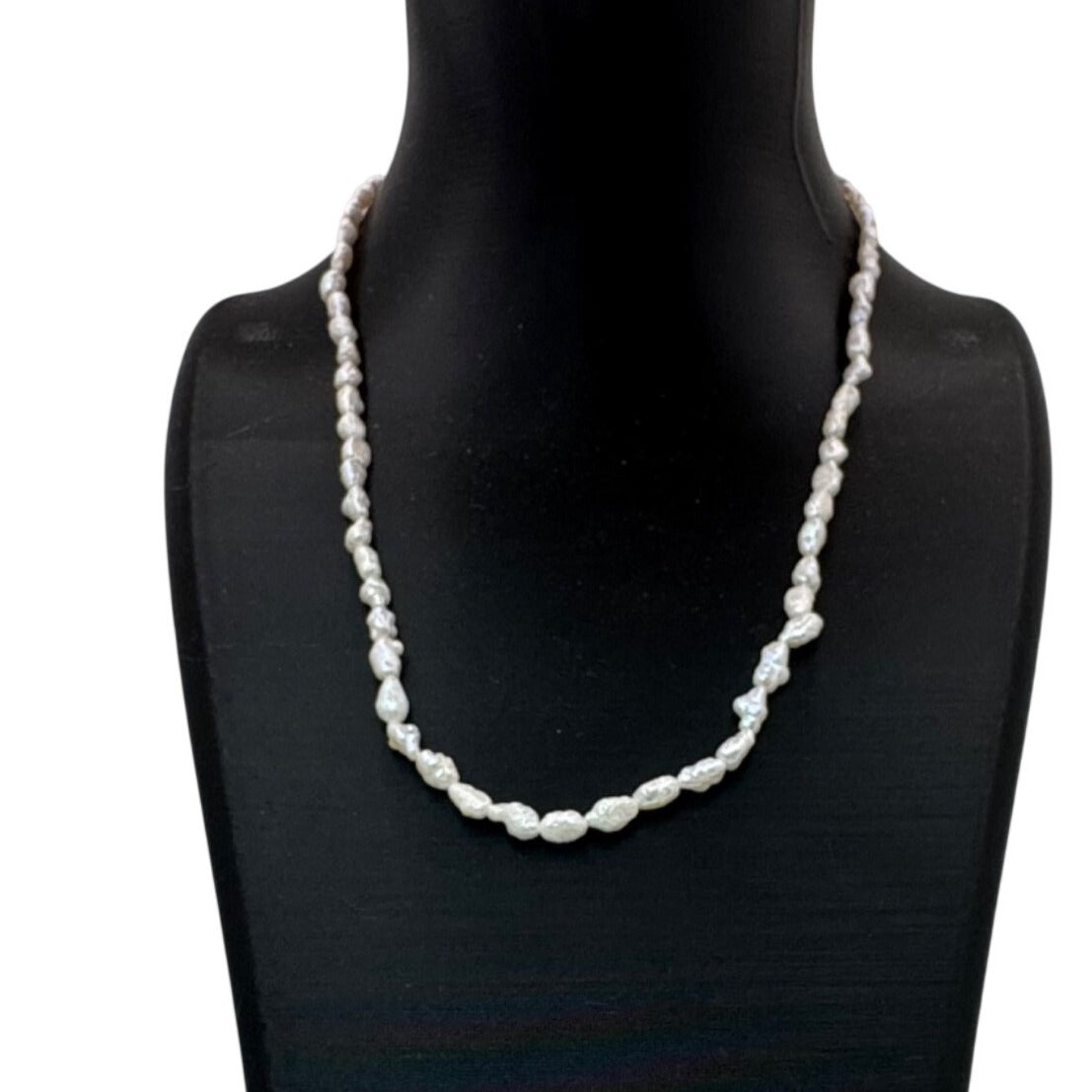 Baroque Freshwater Pearl Necklace Vintage 14K Gold-Filled Clasp 16" Classic