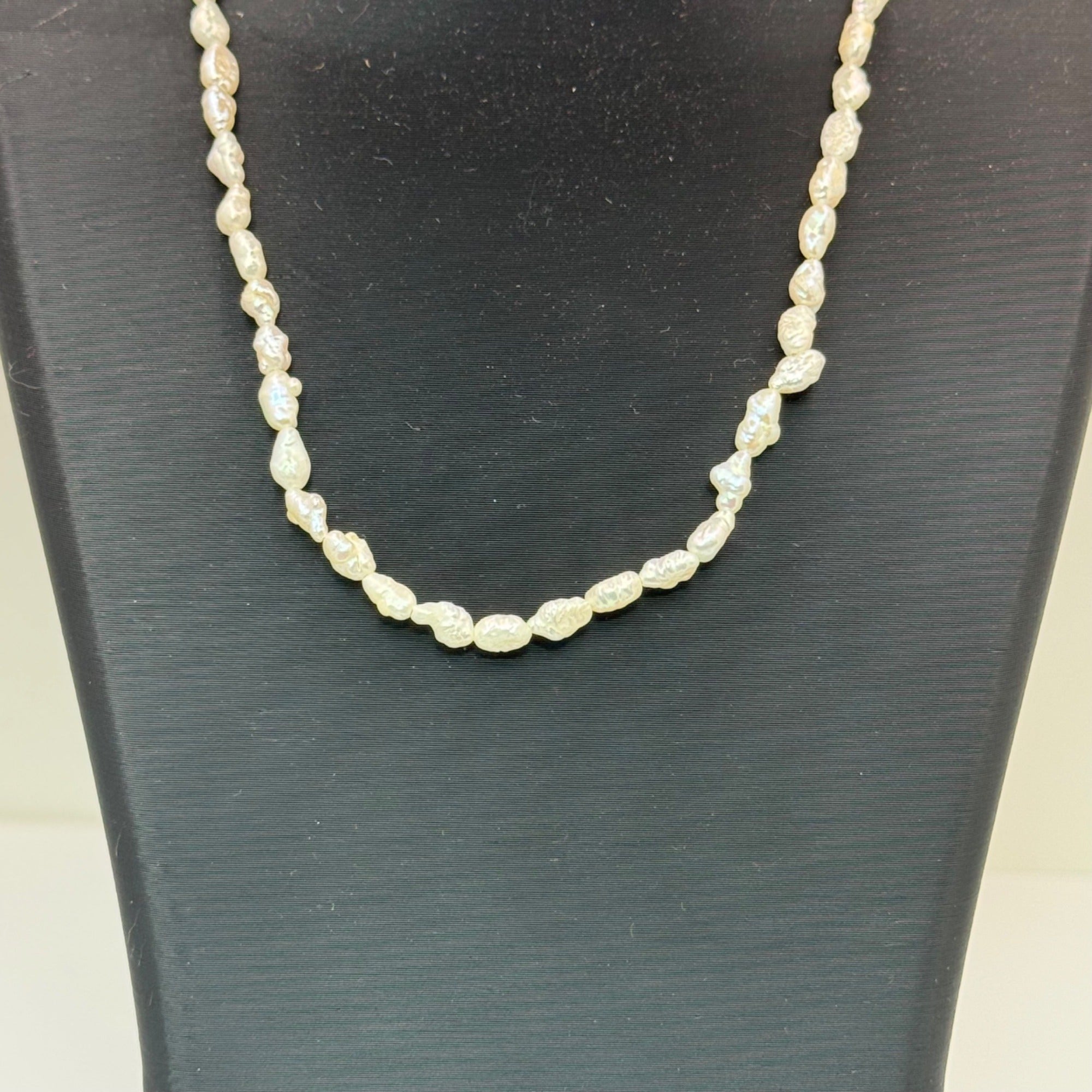 Baroque Freshwater Pearl Necklace Vintage 14K Gold-Filled Clasp 16" Classic