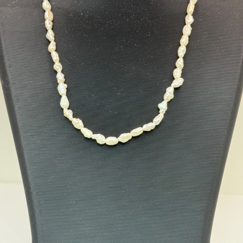 Baroque Freshwater Pearl Necklace Vintage 14K Gold-Filled Clasp 16" Classic