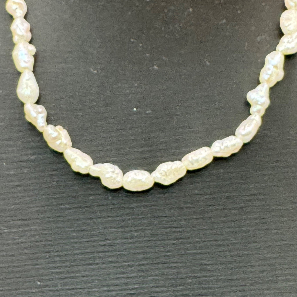 Baroque Freshwater Pearl Necklace Vintage 14K Gold-Filled Clasp 16" Classic