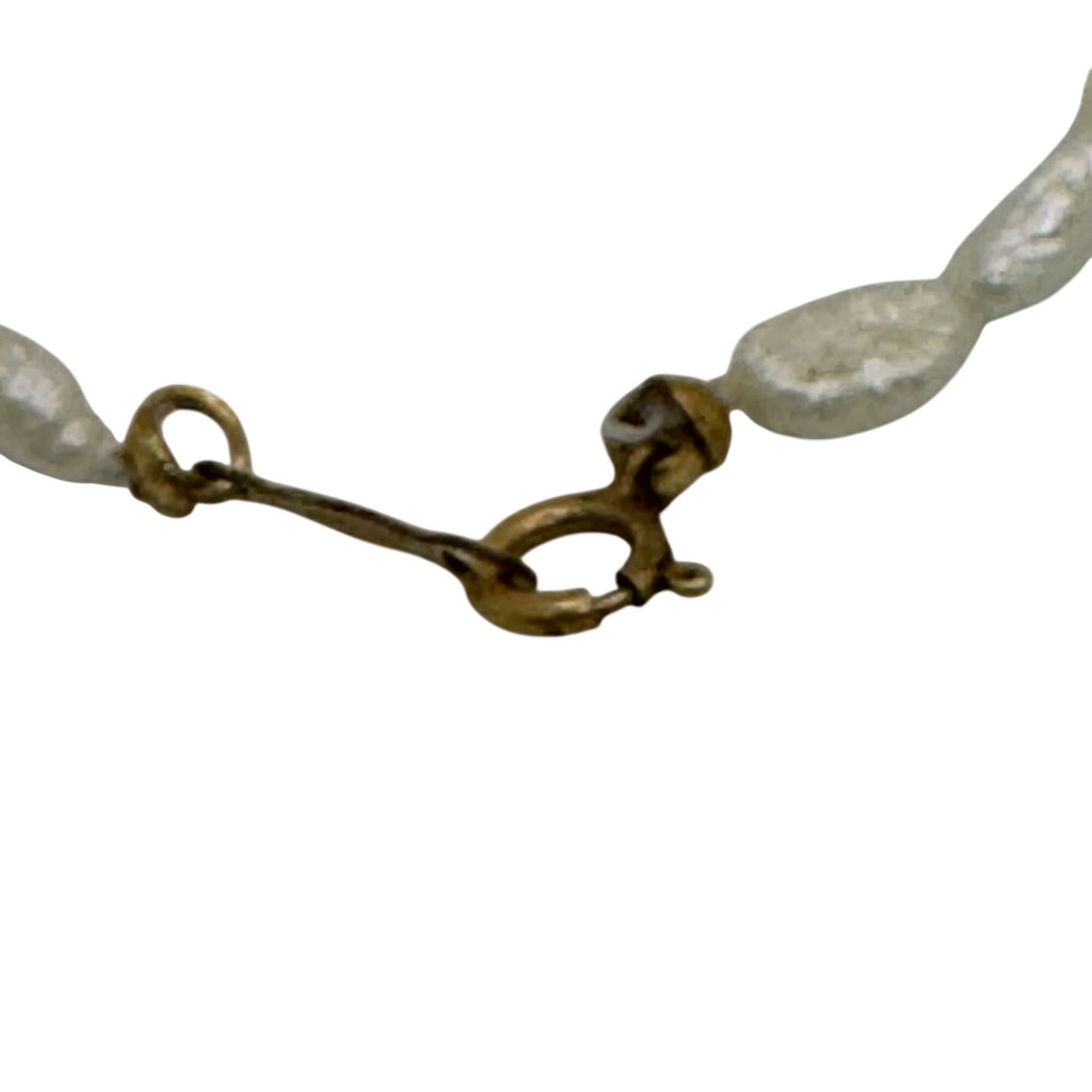 Baroque Freshwater Pearl Necklace Vintage 14K Gold-Filled Clasp 16" Classic