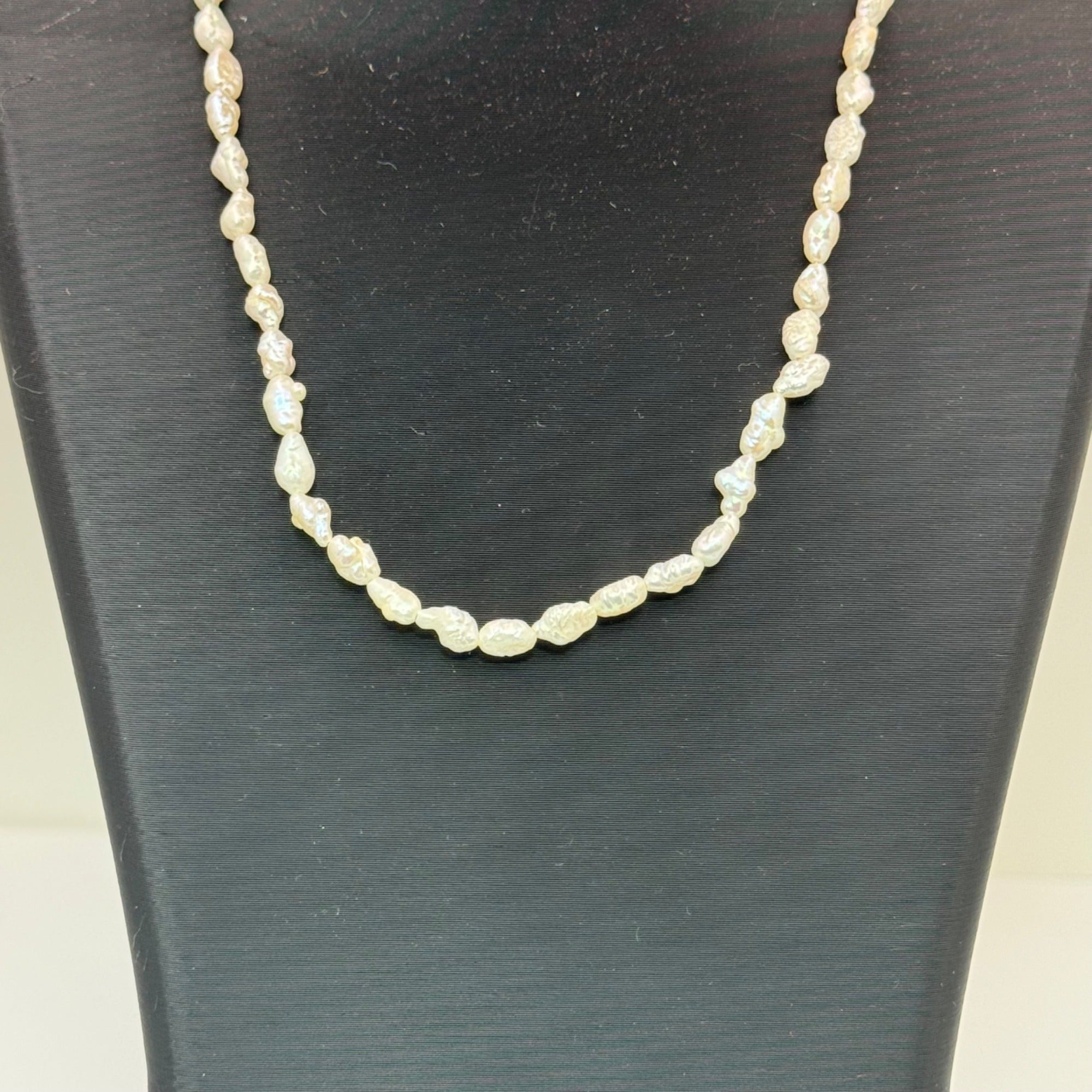 Baroque Freshwater Pearl Necklace Vintage 14K Gold-Filled Clasp 16" Classic