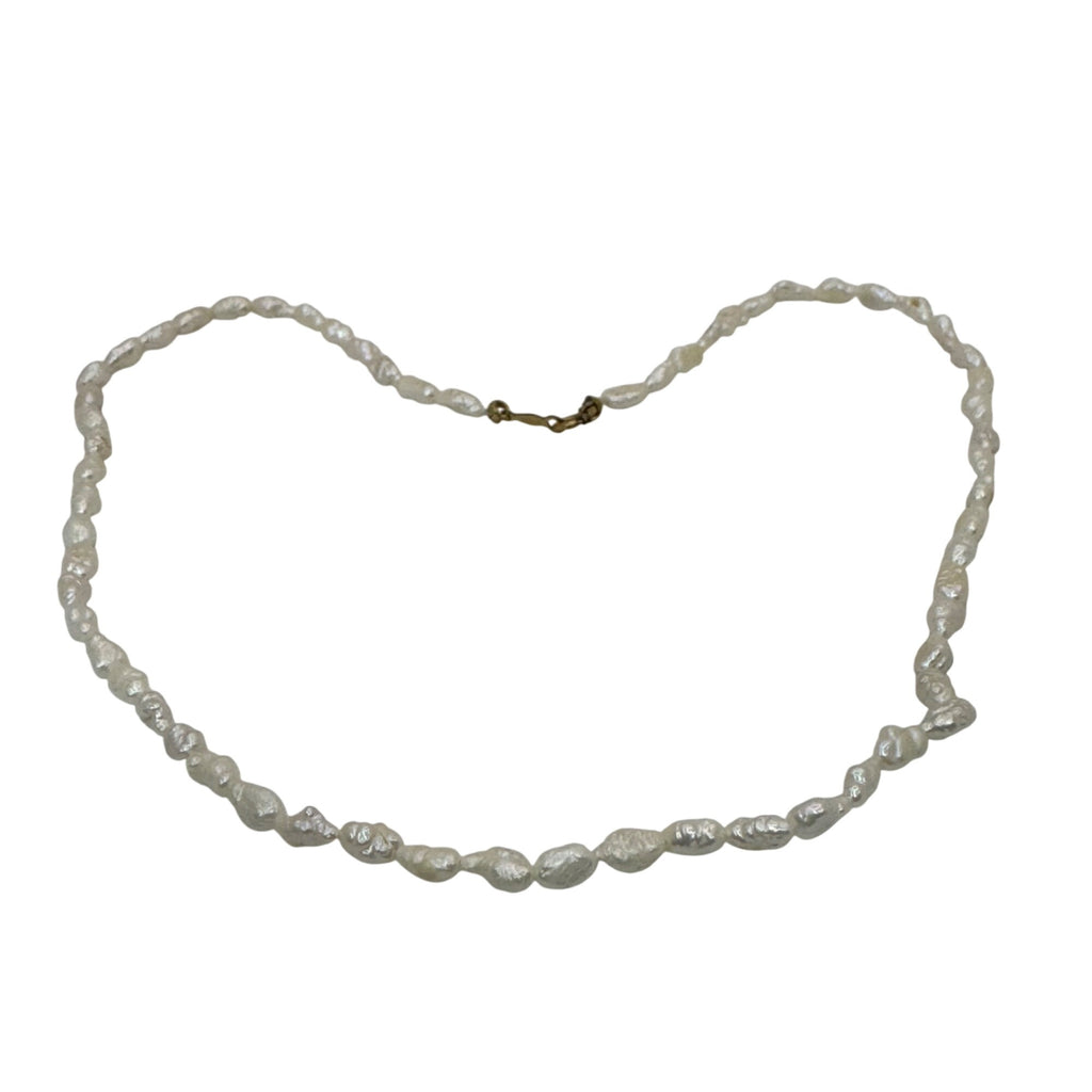 Baroque Freshwater Pearl Necklace Vintage 14K Gold-Filled Clasp 16" Classic