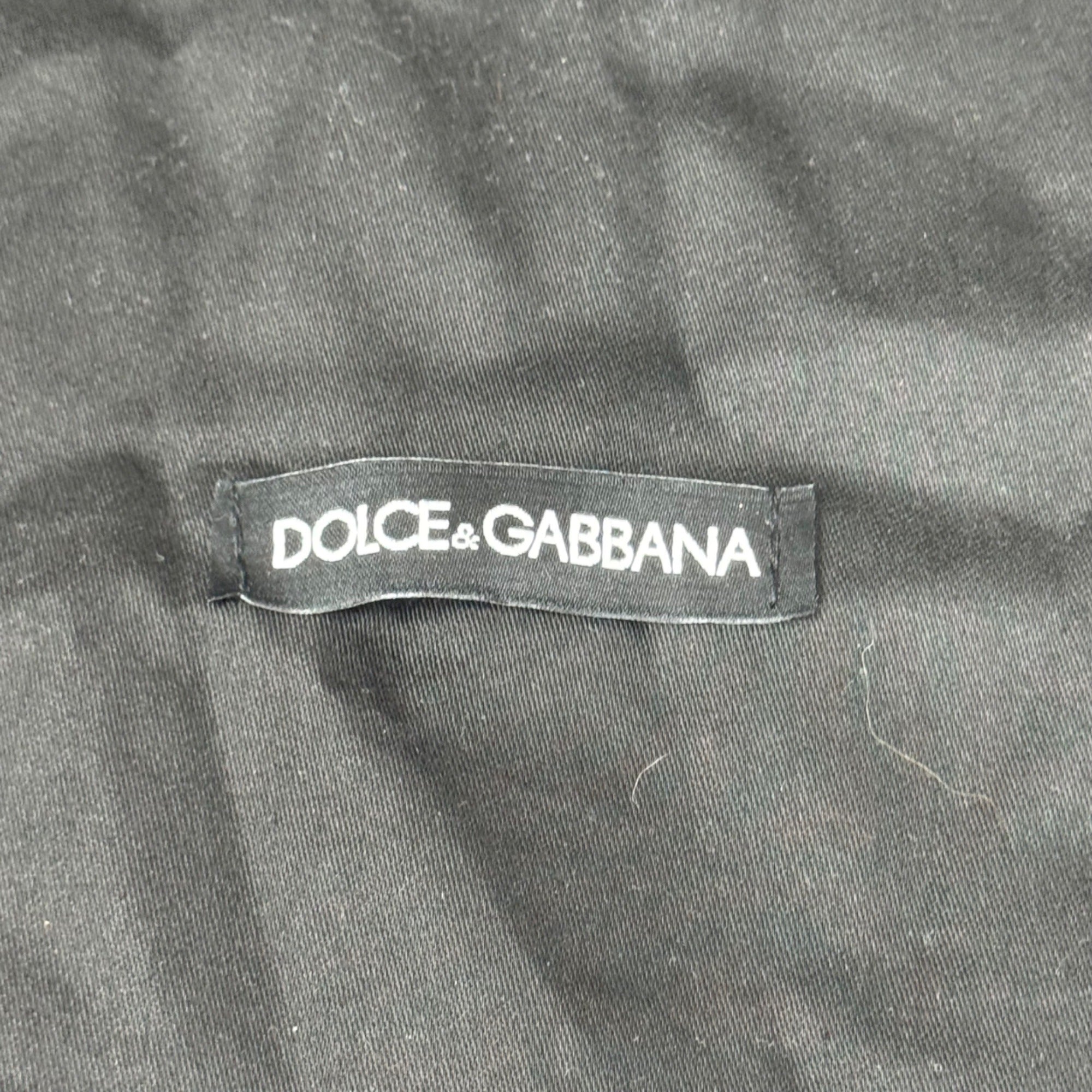 Dolce & Gabbana Black Dust Bag 14"x13 Drawstring Purse Handbag Shoes Accessories