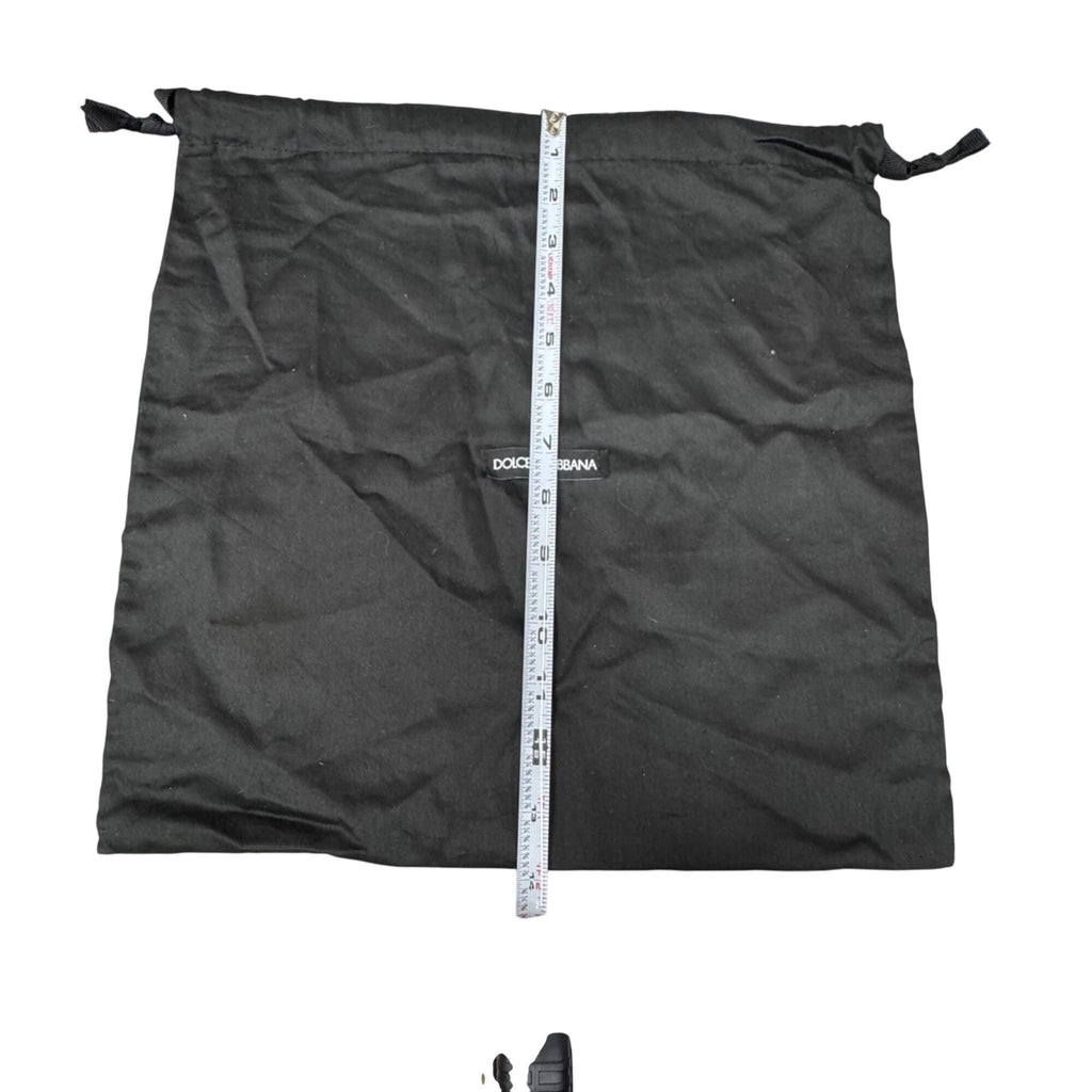 Dolce & Gabbana Black Dust Bag 14"x13 Drawstring Purse Handbag Shoes Accessories