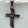 Sterling Silver Cross Pendant Crucifix Signed Mexico Vintage 1.75" Charm Medal