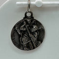 Sterling Silver St. Christopher Pendant Charm M. De Jean Vintage 1.25" Religious