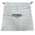 Fendi Roma Cream Dust Bag Pouch Drawstring with Black Logo 12" X 12" Authentic