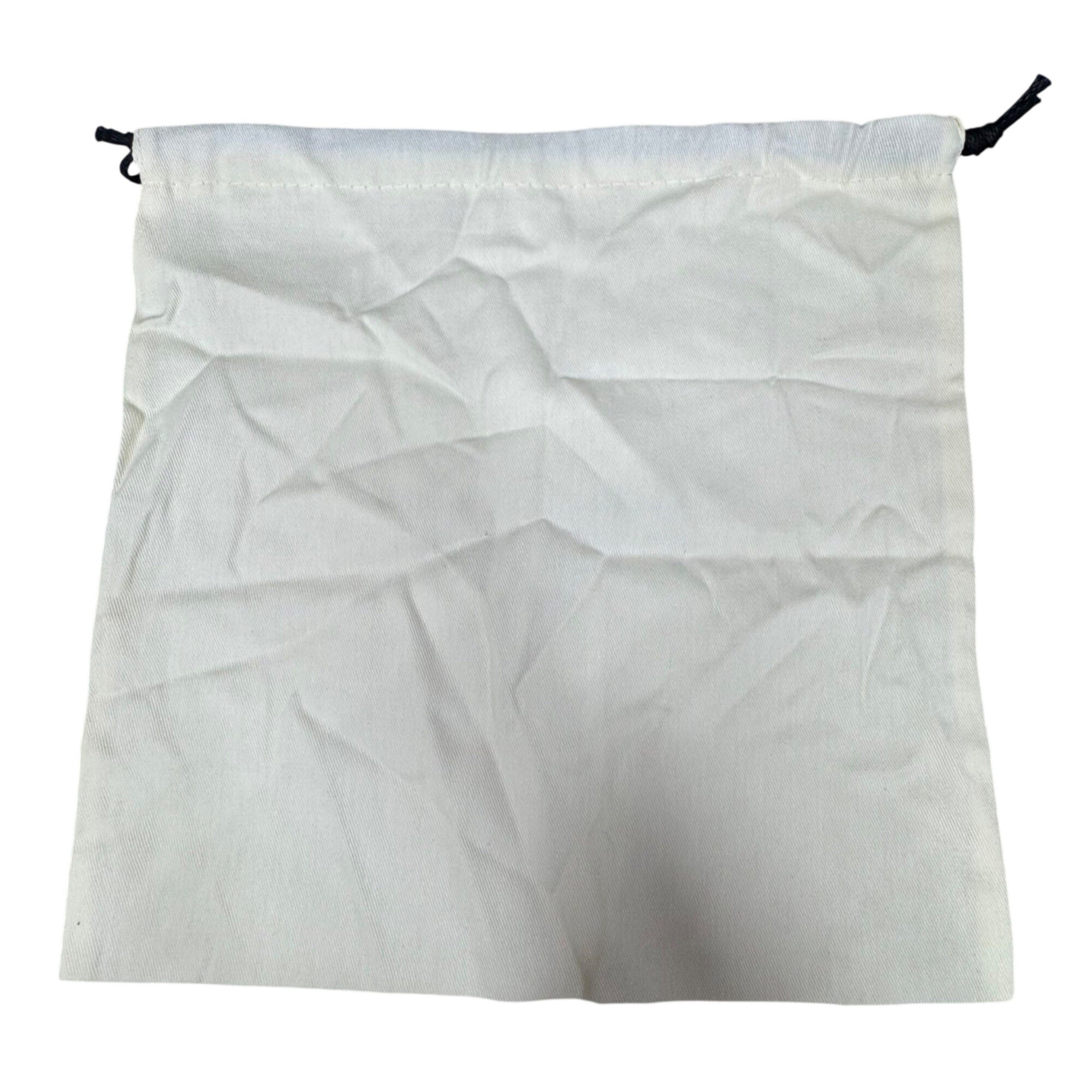 Fendi Roma Cream Dust Bag Pouch Drawstring with Black Logo 12" X 12" Authentic