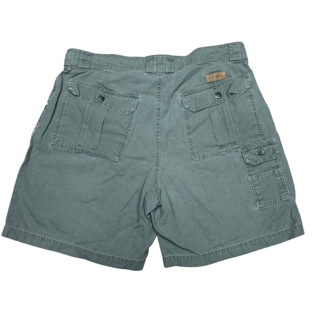 Cabelas Womens Cargo Shorts Size 16 Green 100% Cotton Outdoor Cargo Style Sport