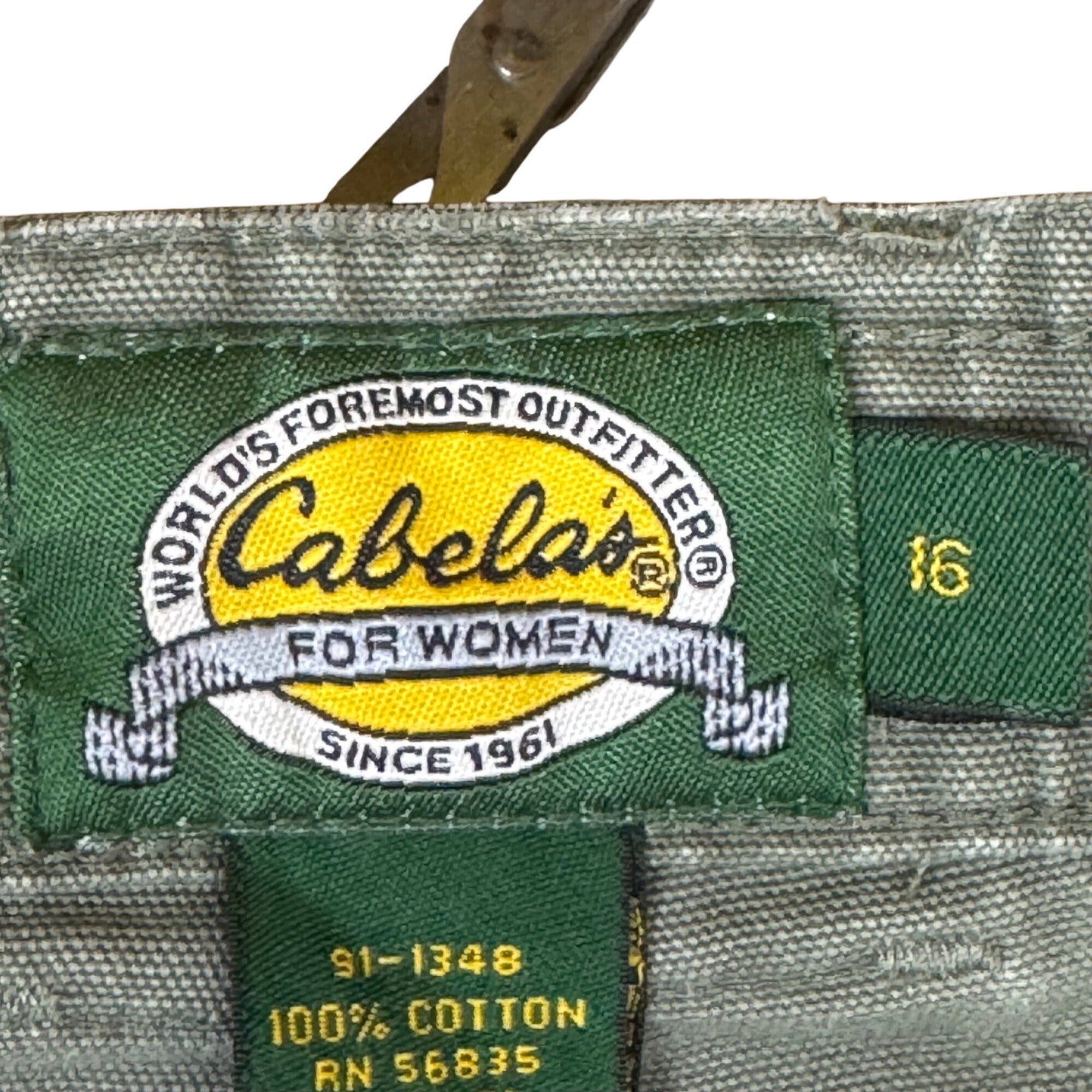 Cabelas Womens Cargo Shorts Size 16 Green 100% Cotton Outdoor Cargo Style Sport