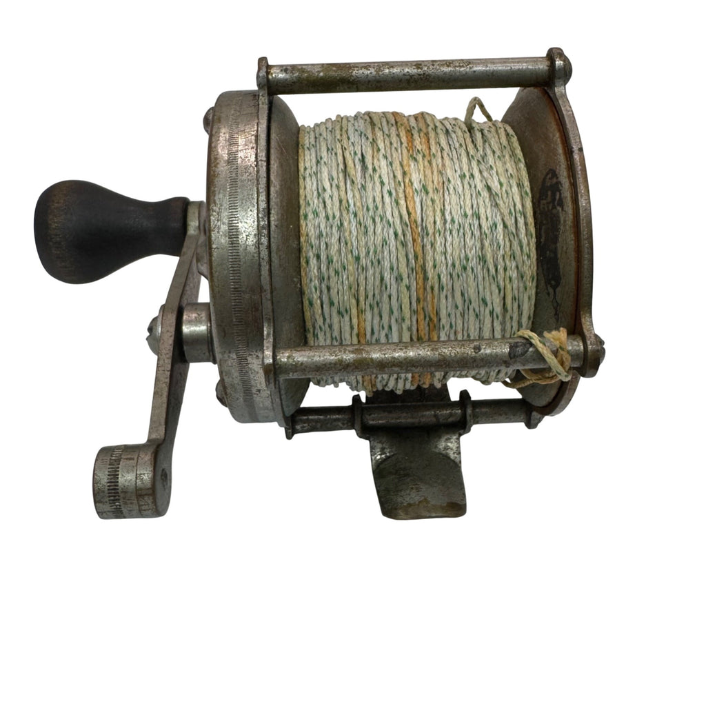 Rare Antique Vintage Leader 150 Yd. Saltwater Fishing Reel Spool Old Vintage