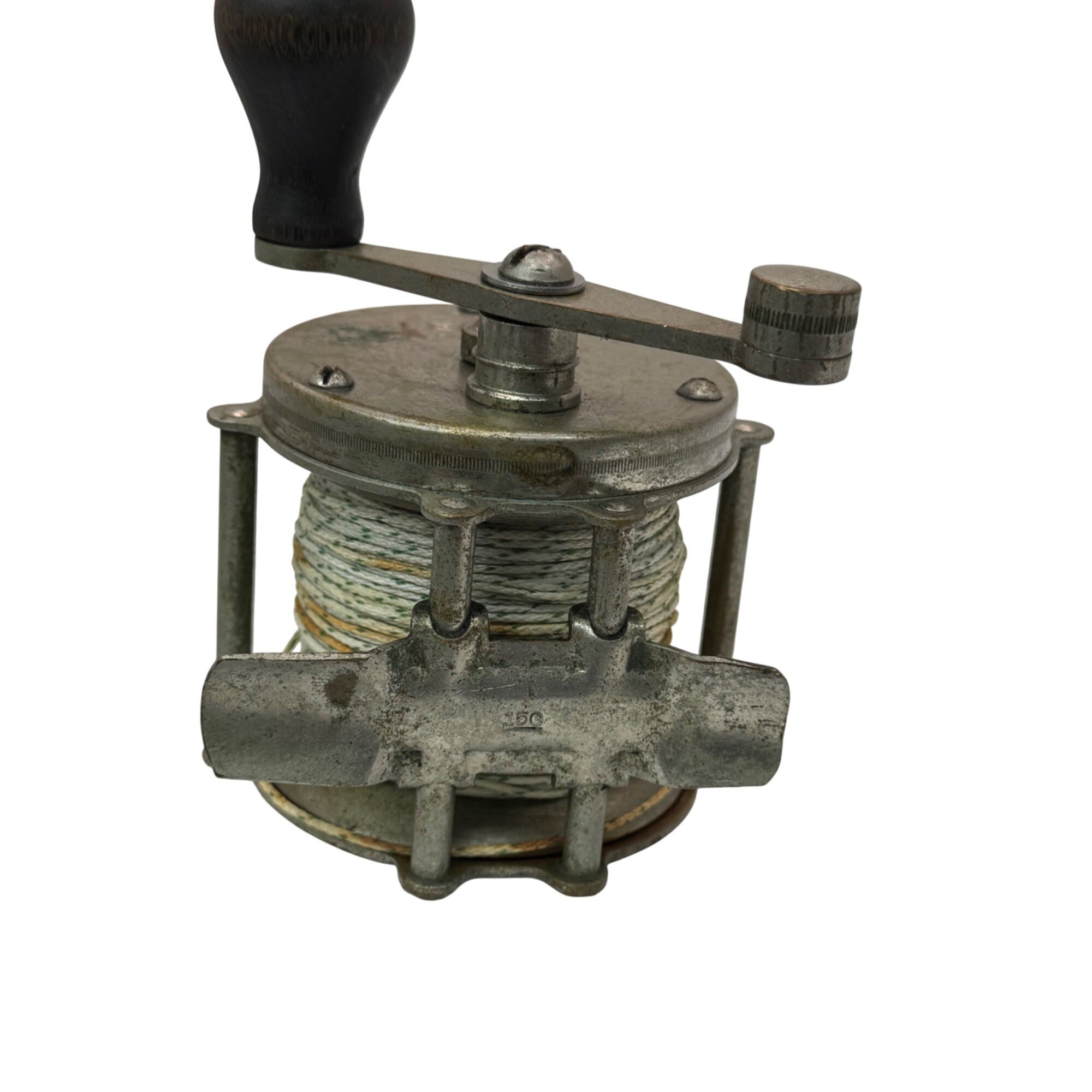 Rare Antique Vintage Leader 150 Yd. Saltwater Fishing Reel Spool Old Vintage