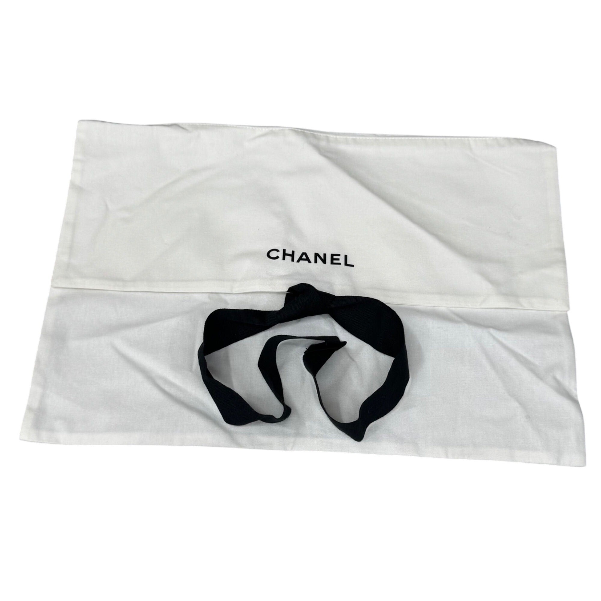 Chanel White Cotton Envelope Style Dust Bag Handbags Purse Accessories Gift 13x9