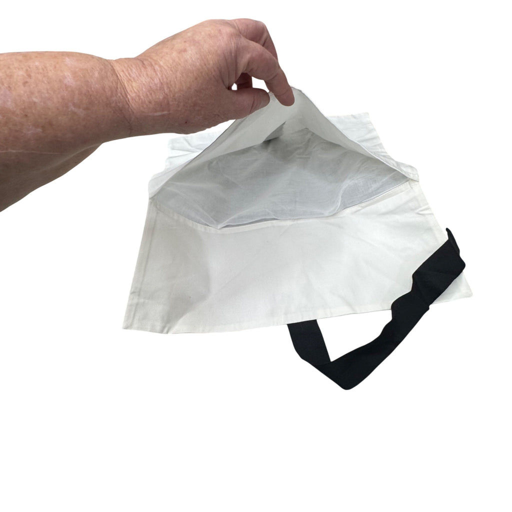 Chanel White Cotton Envelope Style Dust Bag Handbags Purse Accessories Gift 13x9