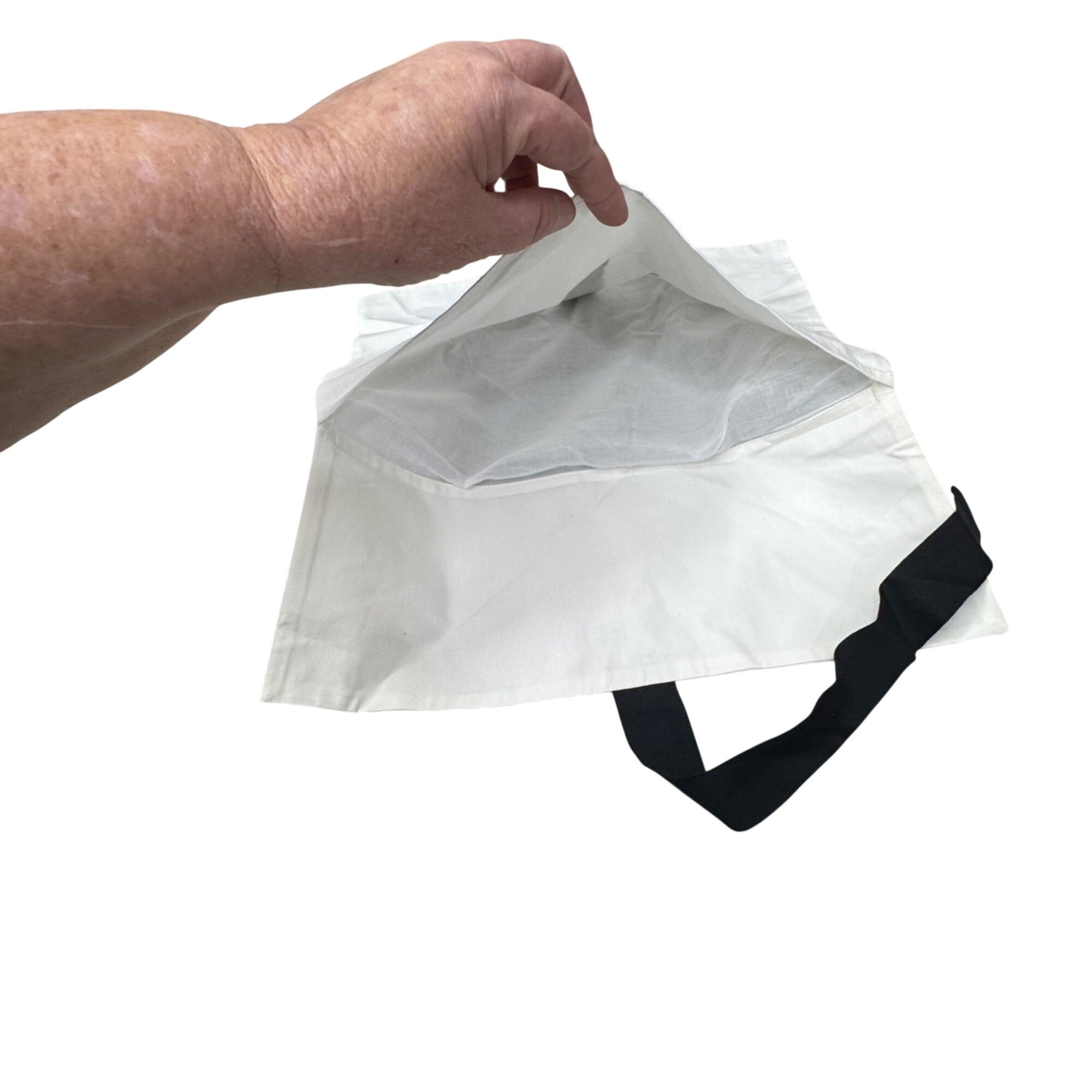 Chanel White Cotton Envelope Style Dust Bag Handbags Purse Accessories Gift 13x9