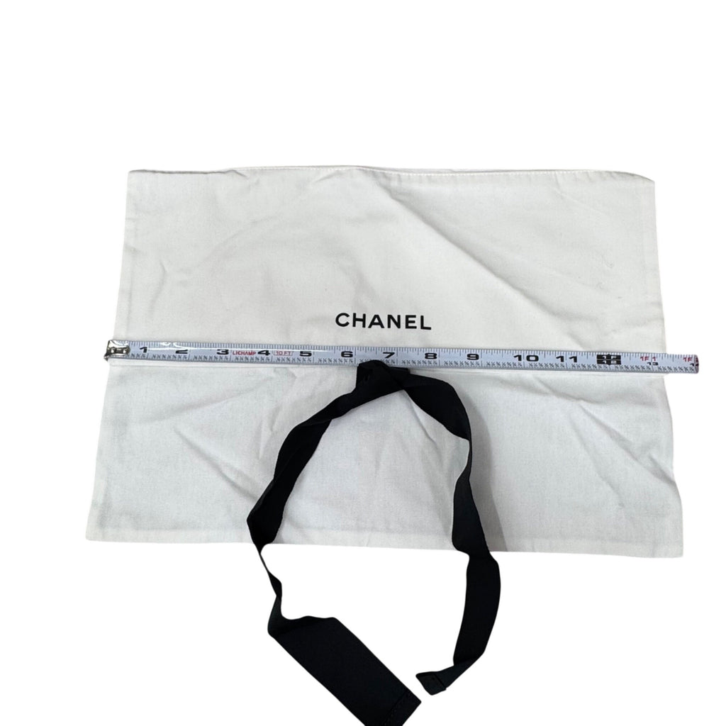 Chanel White Cotton Envelope Style Dust Bag Handbags Purse Accessories Gift 13x9